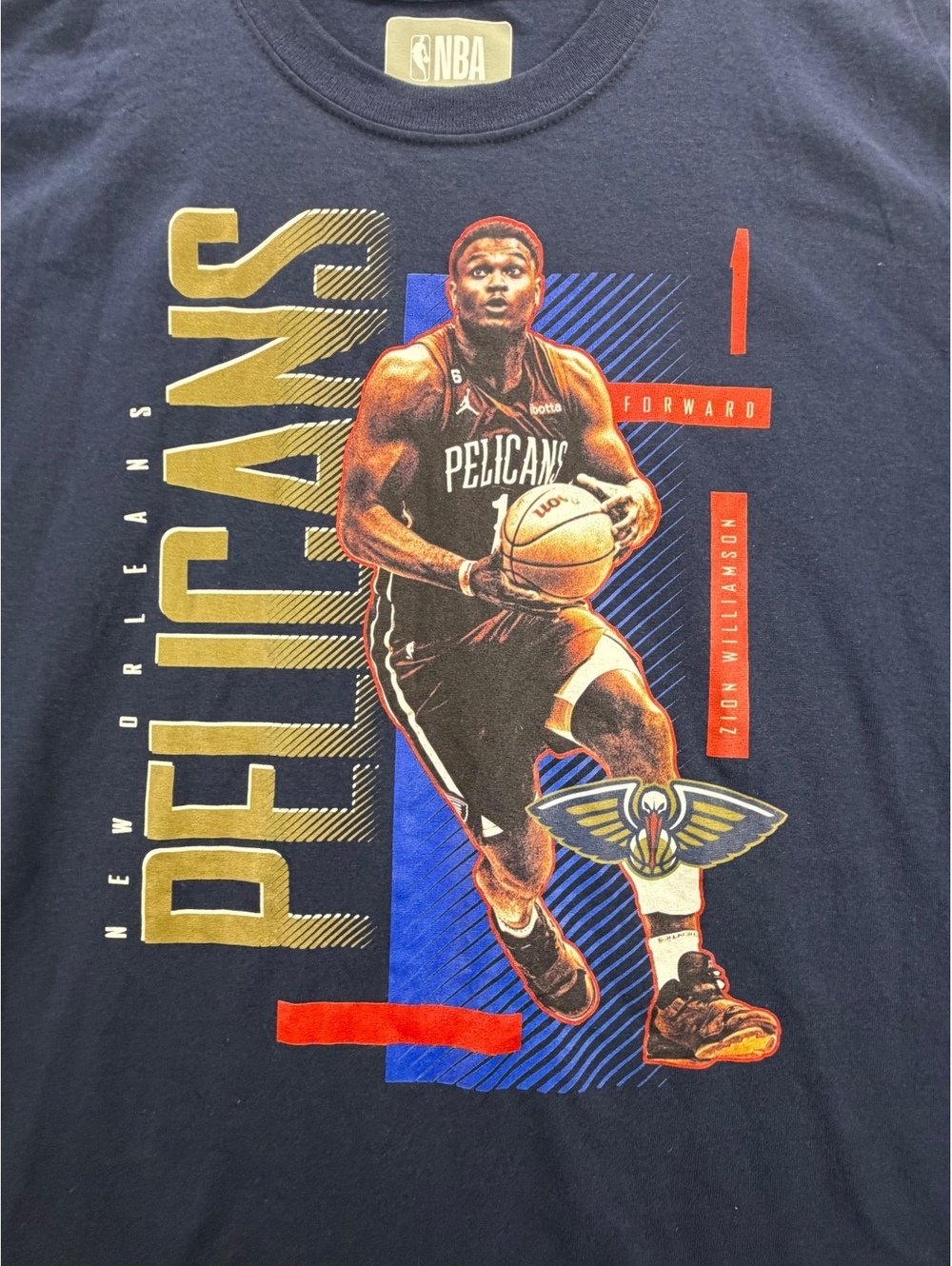 New Orleans Pelicans NBA Graphic T-Shirt Size Medium